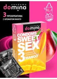 Презервативы для орального секса DOMINO Sweet Sex с ароматом манго - 3 шт. - Domino - купить с доставкой в Обнинске