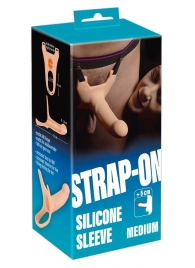 Силиконовый полый страпон на ремнях Silicone Strap-on - 16 см. - Orion - купить с доставкой в Обнинске