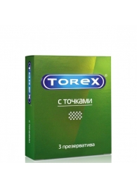 Текстурированные презервативы Torex  С точками  - 3 шт. - Torex - купить с доставкой в Обнинске