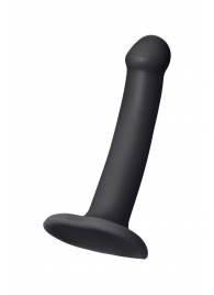 Черный фаллос на присоске Silicone Bendable Dildo S - 17 см. - Strap-on-me - купить с доставкой в Обнинске