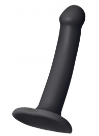 Черный фаллос на присоске Silicone Bendable Dildo S - 17 см. - Strap-on-me - купить с доставкой в Обнинске