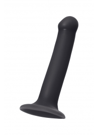 Черный фаллос на присоске Silicone Bendable Dildo M - 18 см. - Strap-on-me - купить с доставкой в Обнинске