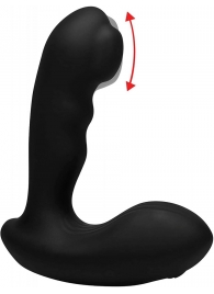 Черный стимулятор простаты Alpha-Pro 7X P-Milker Silicone Prostate Stimulator with Milking Bead - XR Brands - в Обнинске купить с доставкой