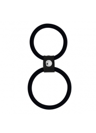 Чёрное двойное эрекционное кольцо Dual Rings Black - Dream Toys - в Обнинске купить с доставкой