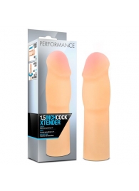 Телесная насадка-удлинитель на пенис PERFORMANCE 1.5INCH COCK XTENDER - 16 см. - Blush Novelties - в Обнинске купить с доставкой