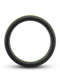 Черно-зеленое эрекционное кольцо Silicone Go Pro Cock Ring - Blush Novelties - в Обнинске купить с доставкой