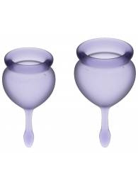 Набор фиолетовых менструальных чаш Feel good Menstrual Cup - Satisfyer - купить с доставкой в Обнинске