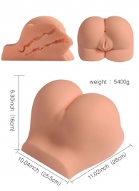 Телесная вагина с двумя отверстиями - SHEQU - в Обнинске купить с доставкой