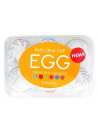 Набор из 6 мастурбаторов Tenga EGG Easy Beat с различным рельефом - Tenga - в Обнинске купить с доставкой