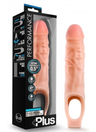 Телесный реалистичный фаллоудлинитель 9 Inch Silicone Cock Sheath Penis Extender - 22,86 см. - Blush Novelties - в Обнинске купить с доставкой