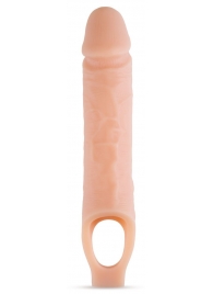 Телесный реалистичный фаллоудлинитель 10 Inch Silicone Cock Sheath Penis Extender - 25,4 см. - Blush Novelties - в Обнинске купить с доставкой