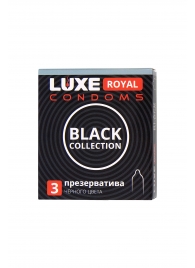 Черные презервативы LUXE Royal Black Collection - 3 шт. - Luxe - купить с доставкой в Обнинске