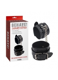 Черные наручники Be good Wrist Cuffs - Chisa - купить с доставкой в Обнинске