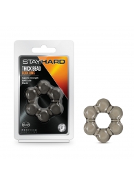 Дымчатое эрекционное кольцо Stay Hard Thick Bead Cock Ring - Blush Novelties - в Обнинске купить с доставкой