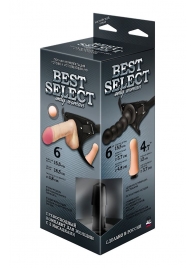 Черный пояс для женщин BEST SELECT с 3 насадками - LOVETOY (А-Полимер) - купить с доставкой в Обнинске