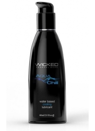 Охлаждающий лубрикант на водной основе Wicked AQUA CHILL - 60 мл. - Wicked - купить с доставкой в Обнинске