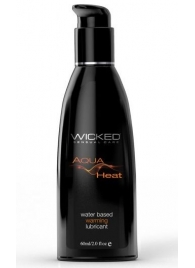 Согревающий лубрикант на водной основе Wicked AQUA HEAT - 60 мл. - Wicked - купить с доставкой в Обнинске