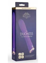 Фиолетовый вибратор The Duchess Thumping Vibrator - 20 см. - EDC