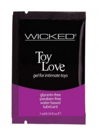 Лубрикант на водной основе для использования с игрушками WICKED Toy Love - 3 мл. - Wicked - купить с доставкой в Обнинске