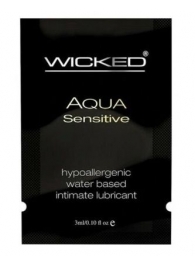 Мягкий лубрикант на водной основе WICKED AQUA Sensitive - 3 мл. - Wicked - купить с доставкой в Обнинске