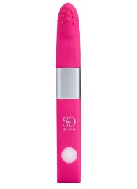 Ярко-розовый вибростимулятор Get Lucky USB Vibrator - 12 см. - So divine