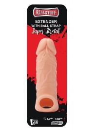 Телесная насадка EXTENDER WITH BALL STRAP 5.5 - 14 см. - Dream Toys - в Обнинске купить с доставкой