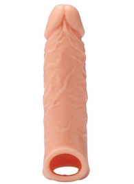 Телесная насадка EXTENDER WITH BALL STRAP 6.5 - 17 см. - Dream Toys - в Обнинске купить с доставкой