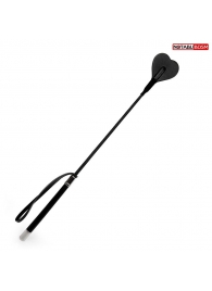 Черный стек с наконечником-сердечком - 54 см. - Notabu - купить с доставкой в Обнинске