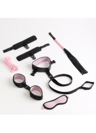 Черно-розовый эротический набор из 7 предметов - Сима-Ленд - купить с доставкой в Обнинске