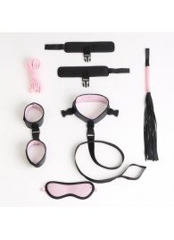 Черно-розовый эротический набор из 7 предметов - Сима-Ленд - купить с доставкой в Обнинске