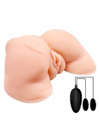 Телесная вибровагина Julie с 2 рабочими отверстиями - Baile - в Обнинске купить с доставкой