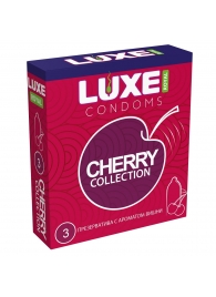 Презервативы с ароматом вишни LUXE Royal Cherry Collection - 3 шт. - Luxe - купить с доставкой в Обнинске