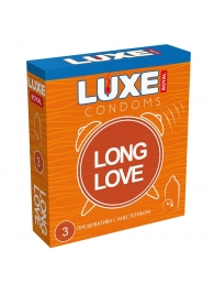 Презервативы с продлевающим эффектом LUXE Royal Long Love - 3 шт. - Luxe - купить с доставкой в Обнинске