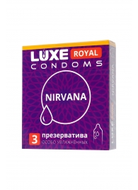 Презервативы с увеличенным количеством смазки LUXE Royal Nirvana - 3 шт. - Luxe - купить с доставкой в Обнинске