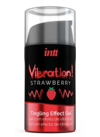 Жидкий интимный гель с эффектом вибрации Vibration! Strawberry - 15 мл. - INTT - купить с доставкой в Обнинске