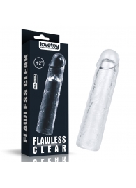 Прозрачная насадка-удлинитель Flawless Clear Penis Sleeve Add 2 - 19 см. - Lovetoy - в Обнинске купить с доставкой