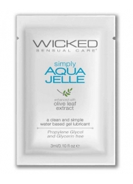 Гель-лубрикант Simply Aqua Jelle - 3 мл. - Wicked - купить с доставкой в Обнинске