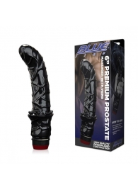 Черный вибромассажер простаты 6  Premium Prostate Massager - BlueLine - в Обнинске купить с доставкой