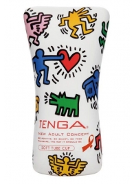 Мастурбатор-туба Keith Haring Soft Tube CUP - Tenga - в Обнинске купить с доставкой