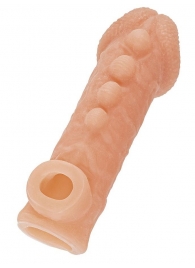 Телесная закрытая насадка с шишечками Cock Sleeve Size S - 13,8 см. - KOKOS - в Обнинске купить с доставкой