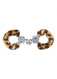 Наручники с леопардовым мехом Furry Fun Cuffs Leopard - Toy Joy - купить с доставкой в Обнинске