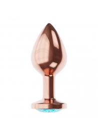 Пробка цвета розового золота с малиновым кристаллом Diamond Topaz Shine L - 8,3 см. - Lola Games - купить с доставкой в Обнинске