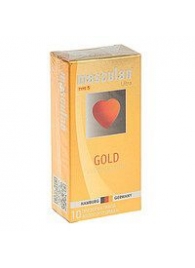 Презервативы Masculan Ultra Gold с золотым напылением и ароматом ванили - 10 шт. - Masculan - купить с доставкой в Обнинске