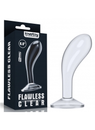 Прозрачный стимулятор простаты Flawless Clear Prostate Plug - 15 см. - Lovetoy - в Обнинске купить с доставкой