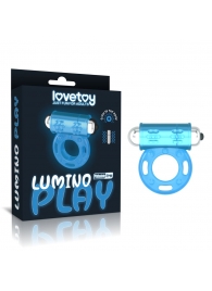 Голубое, светящееся в темноте эрекционное виброкольцо Lumino Play Vibrating Penis Ring - Lovetoy - в Обнинске купить с доставкой