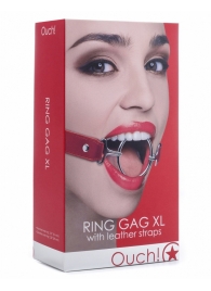 Расширяющий кляп Ring Gag XL с красными ремешками - Shots Media BV - купить с доставкой в Обнинске