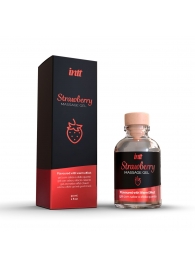 Массажный гель с ароматом клубники Strawberry - 30 мл. - INTT - купить с доставкой в Обнинске