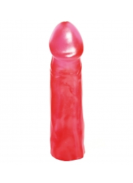 Розовая реалистичная насадка для трусиков с плугом - 19,5 см. - Джага-Джага - купить с доставкой в Обнинске