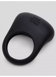 Черное эрекционное виброкольцо Sensation Rechargeable Vibrating Love Ring - Fifty Shades of Grey - в Обнинске купить с доставкой