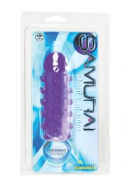 Закрытая фиолетовая насадка с пупырышками SAMURAI PENIS SLEEVE PURPLE - 14,5 см. - NMC - в Обнинске купить с доставкой